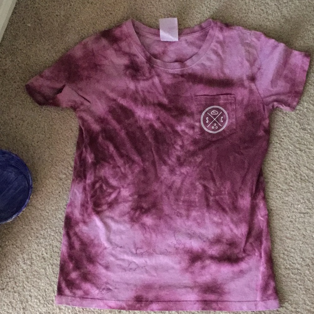 Sand Cloud maroon acid wash tee